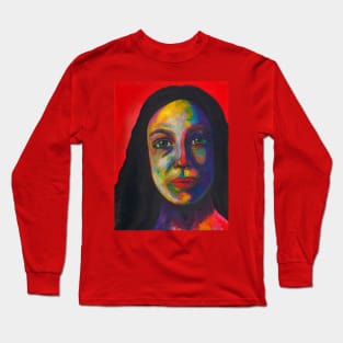 Expressionism girl portrait Long Sleeve T-Shirt